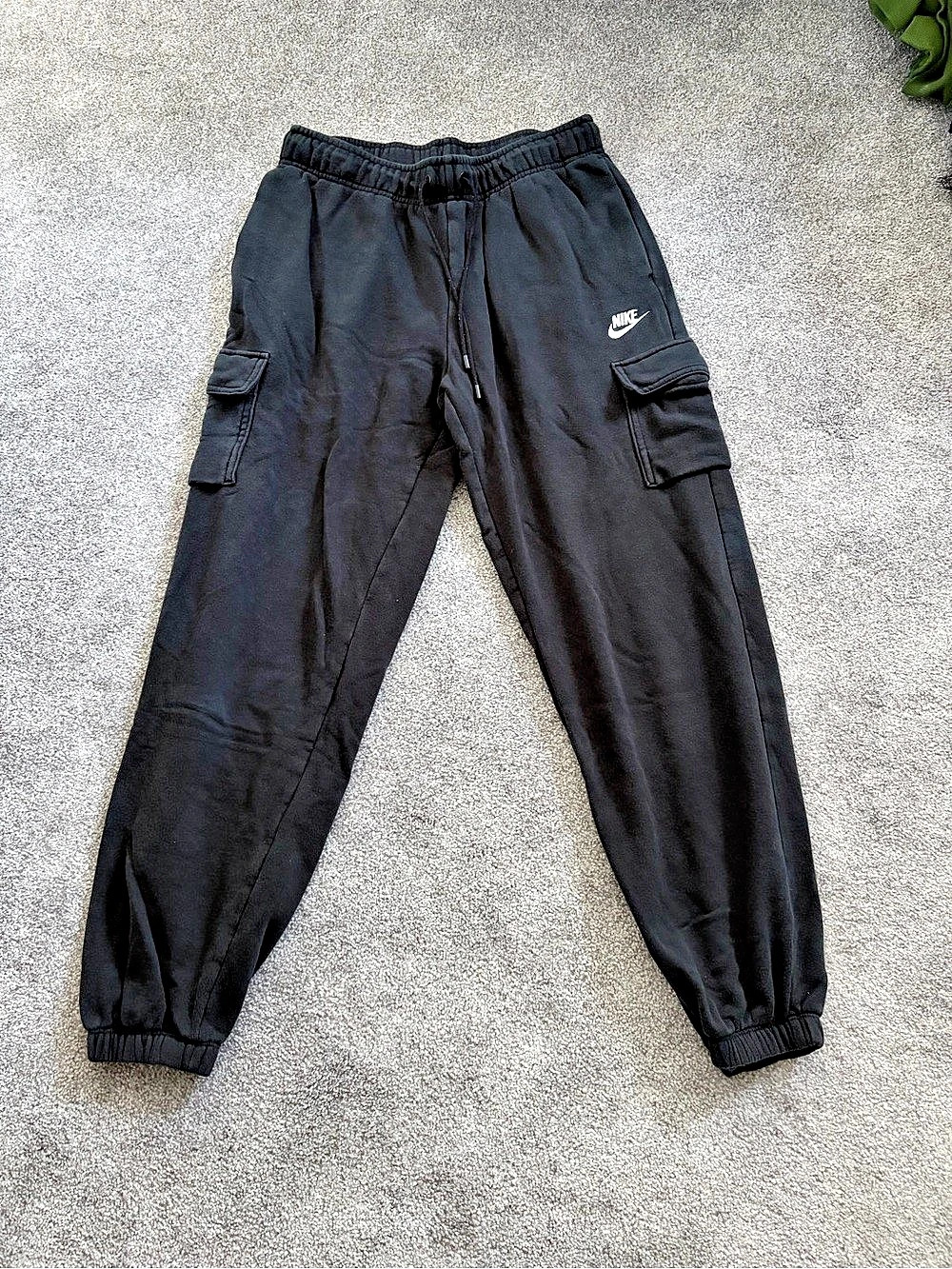 Nike Fleece Cargo Sweatpants Black Size Medium
